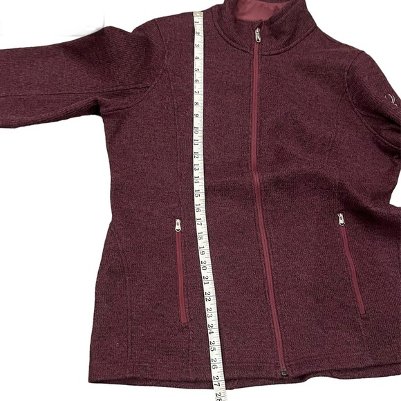 Spyder Endure Full Zip Mid Weight Stryke Fleece Jacket in Wine Purple Red Sz XL - Picture 12 of 13